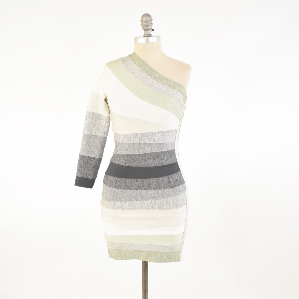 Anna Lynne One-Shoulder Bandage Mini Dress